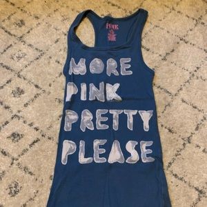 *sold*Victoria secret pink Racerback tank top blue XS